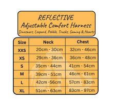 Load image into Gallery viewer, REFLECTIVE Adjustable Comfort Harness : DINOSAURS GREEN