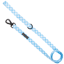 Load image into Gallery viewer, DOG LEASH: BLUEBERRY GINGHAM