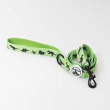 Load image into Gallery viewer, REFLECTIVE Leash: DINOSAURS GREEN