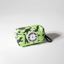 Load image into Gallery viewer, REFLECTIVE Poop Bag Dispenser: DINOSAURS GREEN