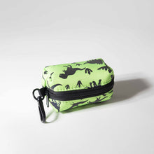 Load image into Gallery viewer, REFLECTIVE Poop Bag Dispenser: DINOSAURS GREEN