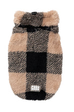 Load image into Gallery viewer, Checkered Teddy Sweater - Black/Beige