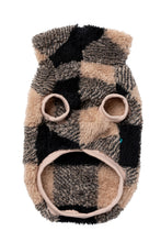 Load image into Gallery viewer, Checkered Teddy Sweater - Black/Beige