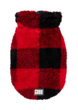 Load image into Gallery viewer, Checkered Teddy Sweater - Red