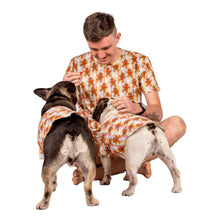 Load image into Gallery viewer, Matching human Gingerbread Cheer Christmas pyjamas
