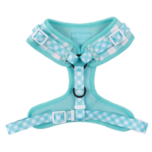 Load image into Gallery viewer, ADJUSTABLE DOG HARNESS: PEPPERMINT GINGHAM
