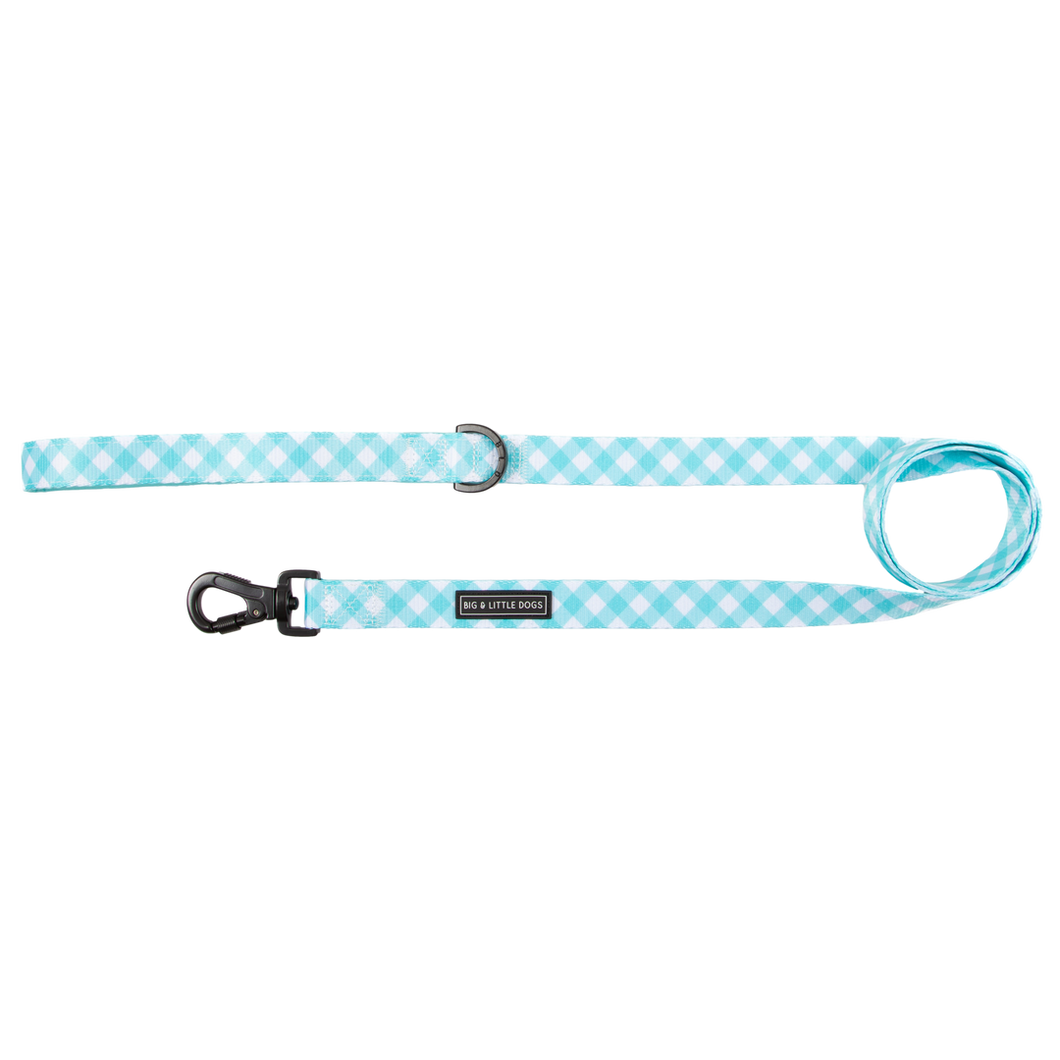 DOG LEASH: PEPPERMINT GINGHAM