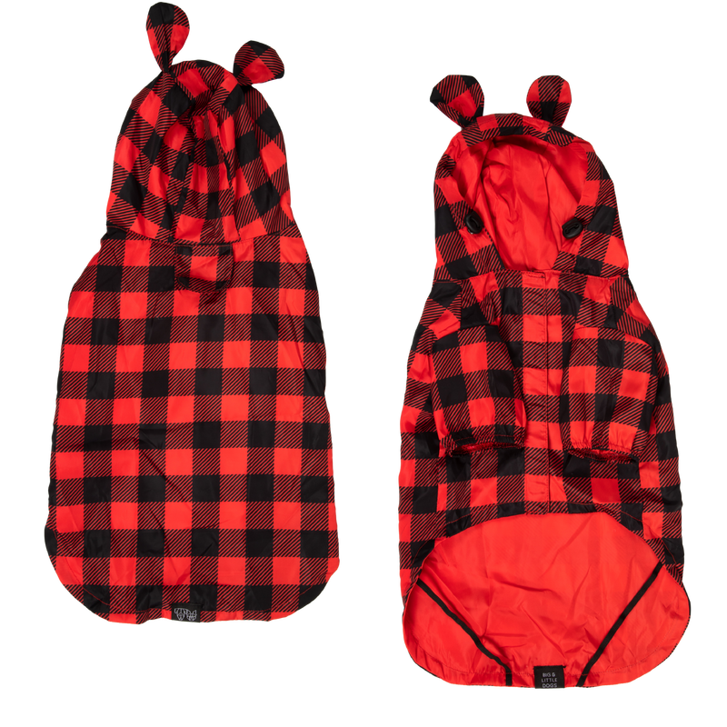 DOG RAINCOAT: BUFFALO PLAID