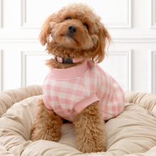 Load image into Gallery viewer, Velvet Lined Pink Gingham Dog Jumper
