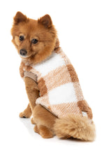Load image into Gallery viewer, Checkered Teddy Sweater - Tan
