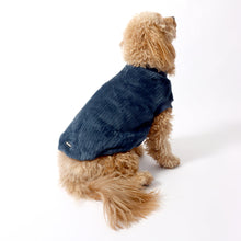 Load image into Gallery viewer, Velvet Lined Fluffy Navy Dog Jumper
