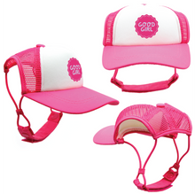 Load image into Gallery viewer, Pink Good Girl Trucker Hats for Dogs
