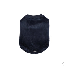 Load image into Gallery viewer, Velvet Lined Fluffy Navy Dog Jumper
