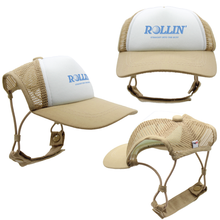 Load image into Gallery viewer, Khaki Rollin' in the Ruff Trucker Hats for Dogs
