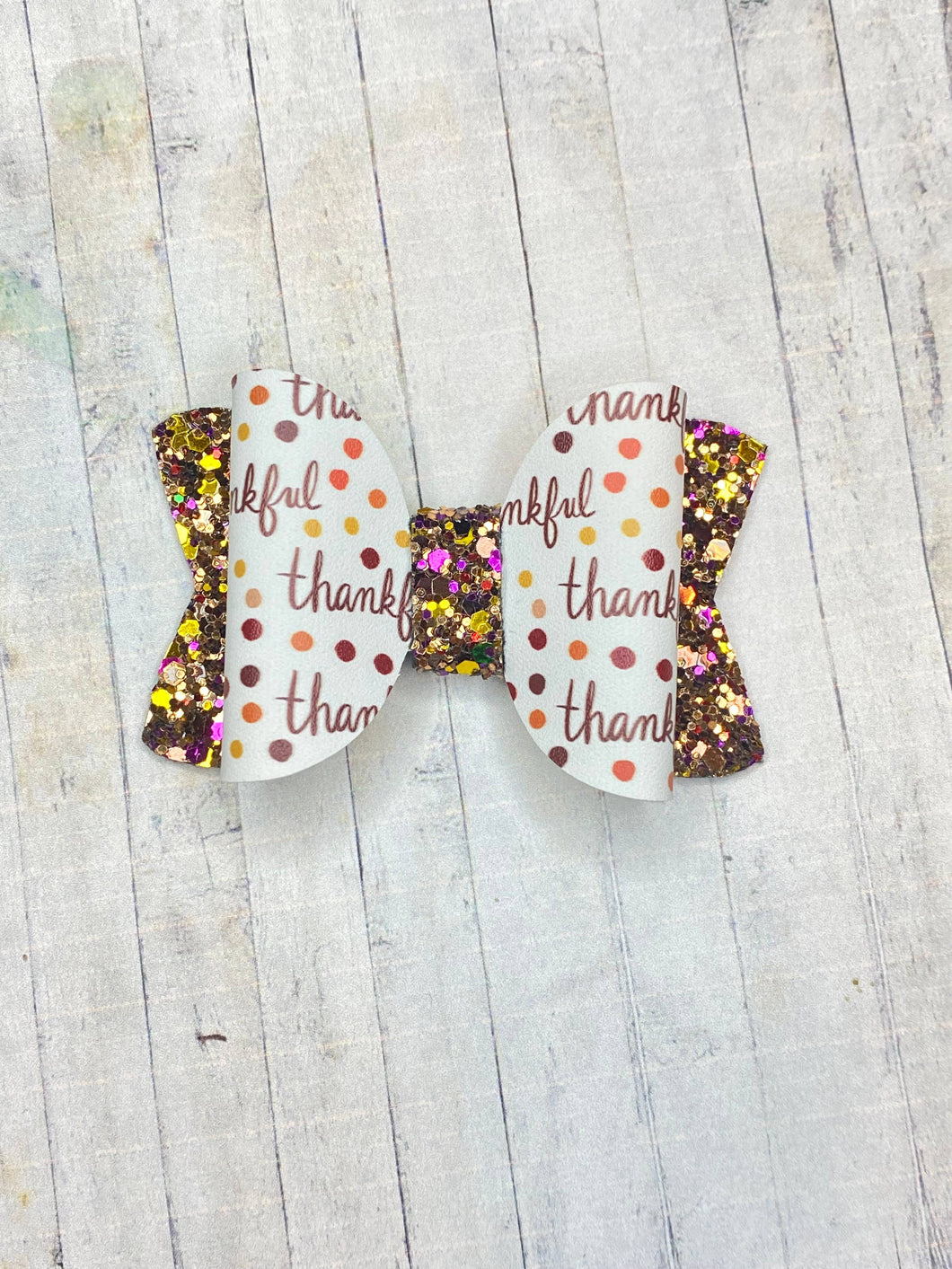 Fall Faux Leather Bows | Thankful Bow | Thanksgiving Bows