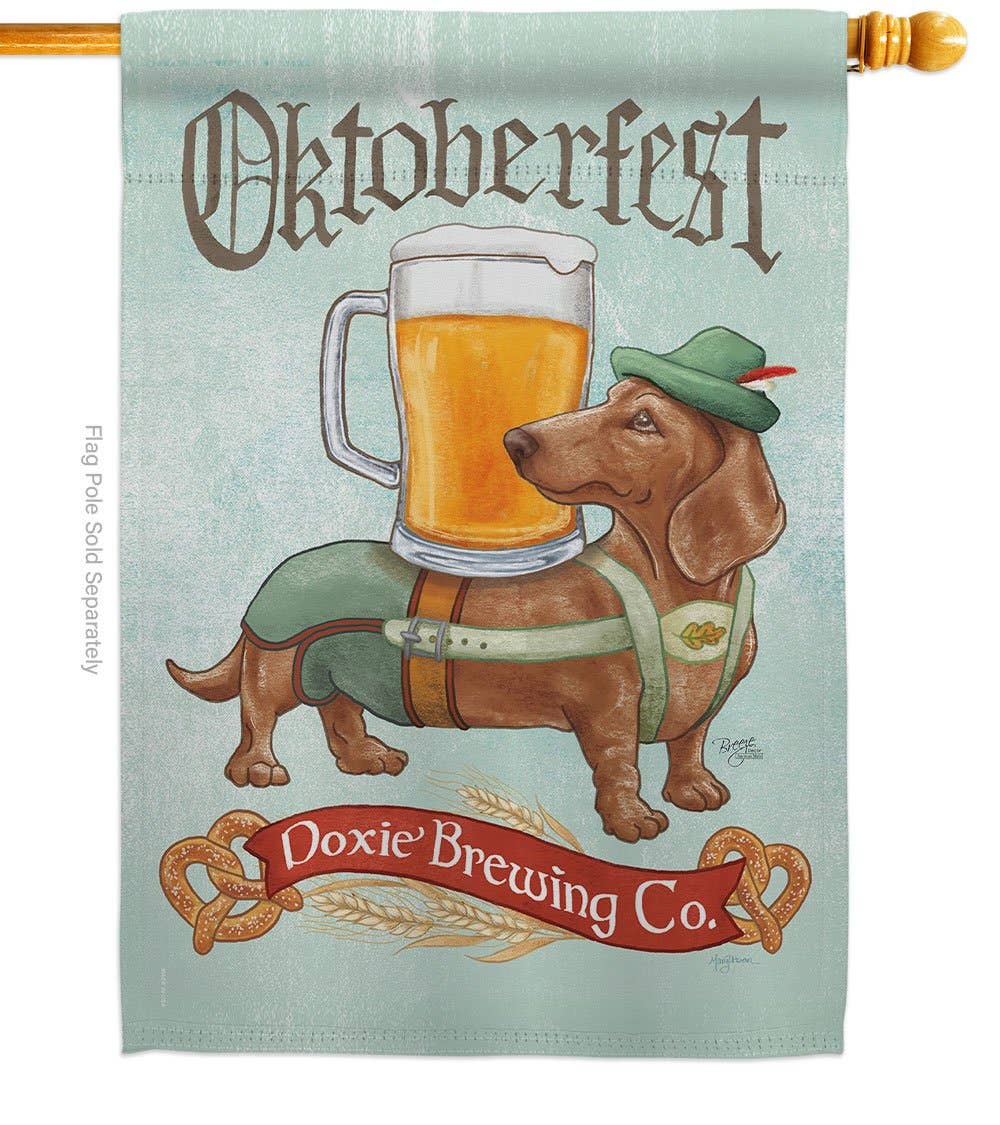 Doxie Brewing Co. Beverages Beer Dog Decor Flag