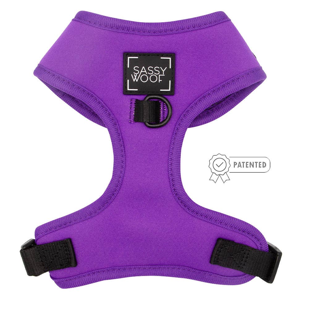 SASSY WOOF - Dog Adjustable Harness - Neon Purple
