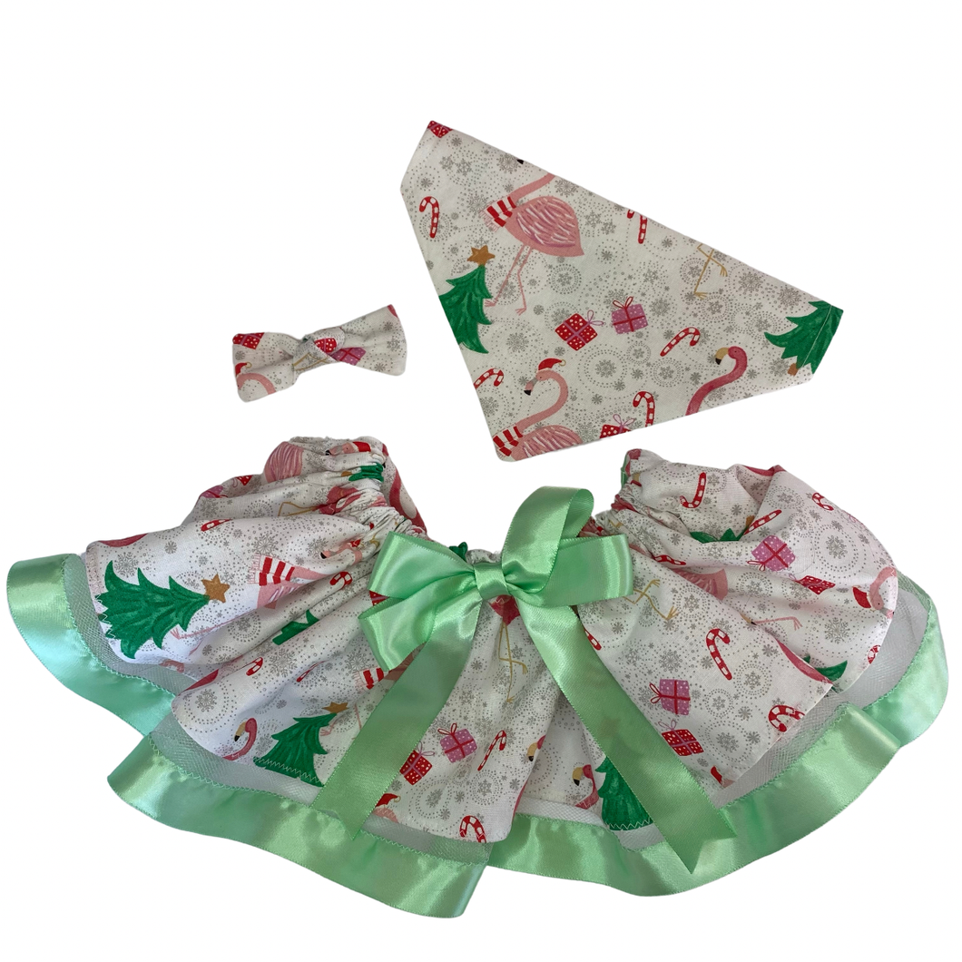 Christmas In August Pet Bandana, Tutu, and Bow