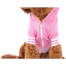 Load image into Gallery viewer, WALKS &amp; SNUGGLES HOODIE DOG JUMPER: Pink
