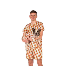 Load image into Gallery viewer, Matching human Gingerbread Cheer Christmas pyjamas
