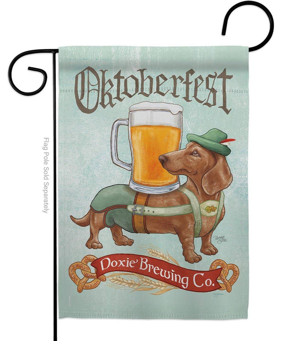 Doxie Brewing Co. Beverages Beer Dog Decor Flag