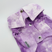 Load image into Gallery viewer, Lilac Tie-dye Dog Denim Vest
