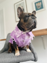 Load image into Gallery viewer, Lilac Tie-dye Dog Denim Vest
