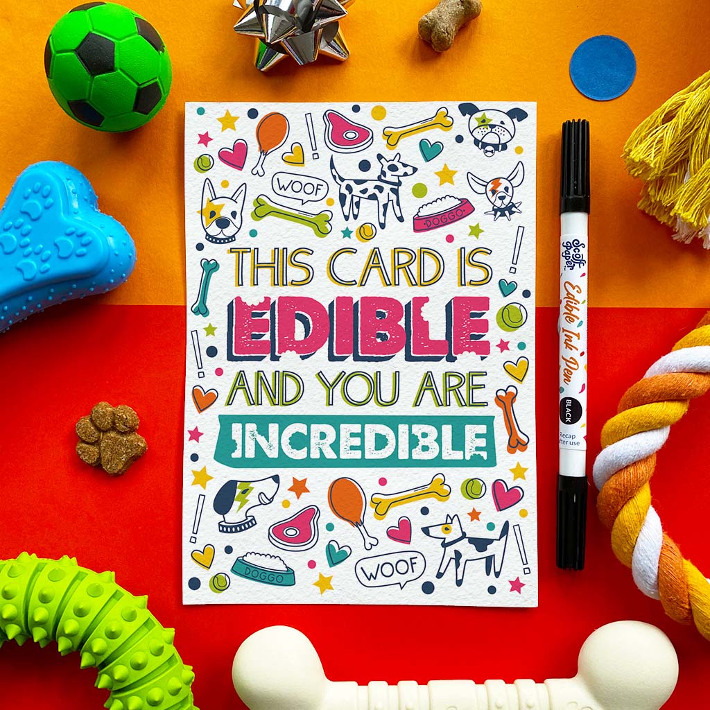 THIS CARD IS EDIBLE AND YOU ARE INCREDIBLE EDIBLE CARD GONE IN 60 CHICKENS FLAVOUR