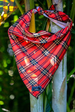Load image into Gallery viewer, Plaid Bandana - Tie Up Dog Bandana
